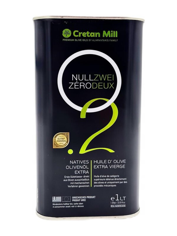 Cretan Mill Zero Two (0.2) Extra Virgin Olive Oil 1lt