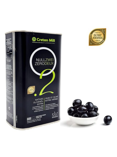 Cretan Mill Zero Two (0.2) Extra Virgin Olive Oil 1lt