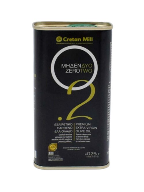 Cretan Mill Zero Two (0.2) Extra Virgin Olive Oil 250ml