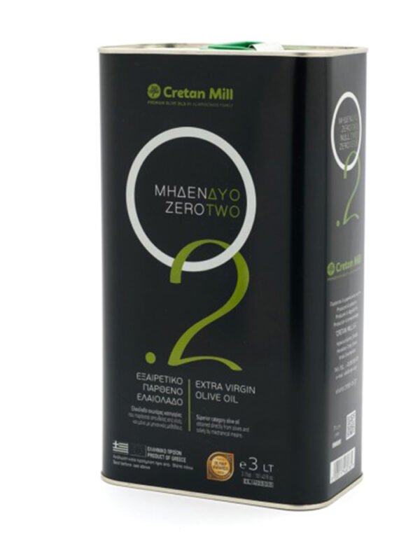 Cretan Mill Zero Two (0.2) Extra Virgin Olive Oil 3lt