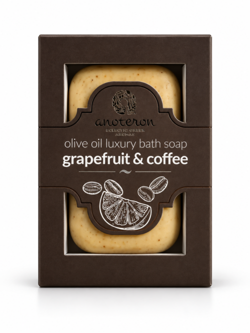 Olive Oil Luxury Bath Soap – Grapefruit & Coffee | Anoteron