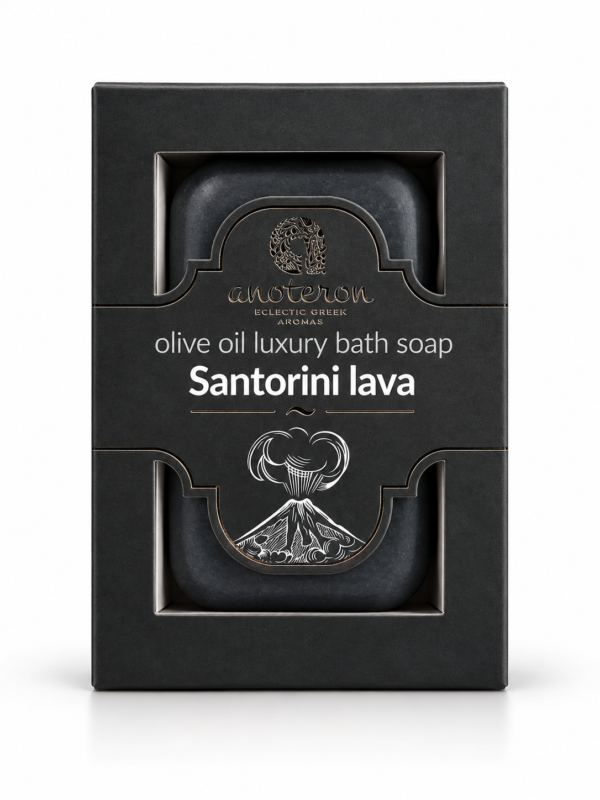 Olive Oil Luxury Bath Soap – Santorini Lava | Anoteron