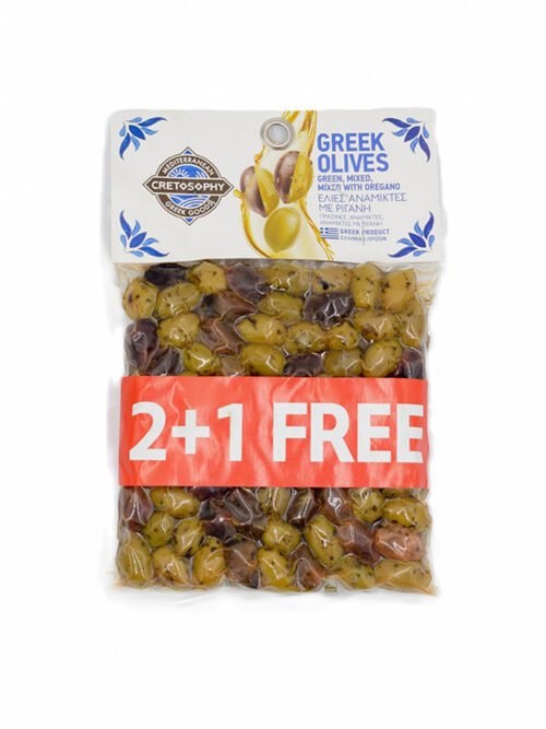 Cretosophy 2 Plus 1 Olives Green-Mixed-Oregano 3x250g