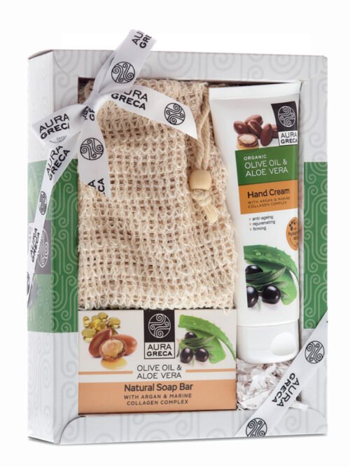 AURA GRECA  SPONGE GIFT SET ARGAN