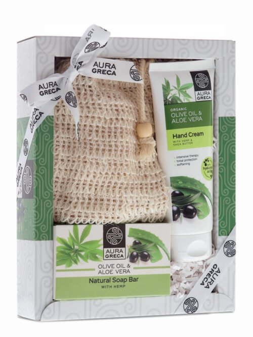 AURA GRECA  SPONGE GIFT SET HEMP