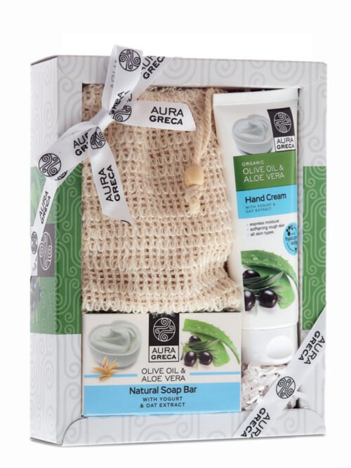 AURA GRECA  SPONGE GIFT SET YOGHURT
