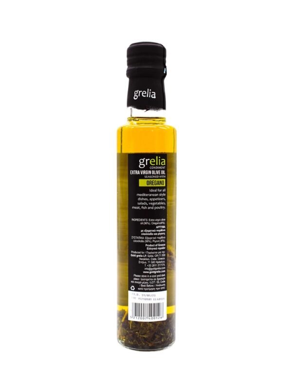 Grelia Extra Virgin Olive Oil Oregano 250ml