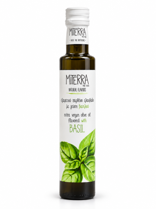 Extra Virgin Olive Oil with Basil | Miterra - 250ml