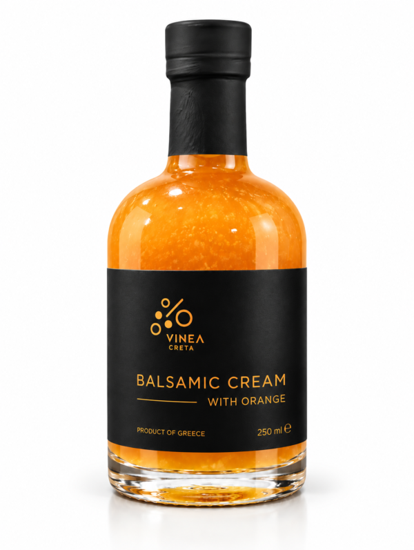 Vinea Creta Balsamic Cream Orange 250ml Balsamic Cream with Orange | Vinea Creta - 250ml