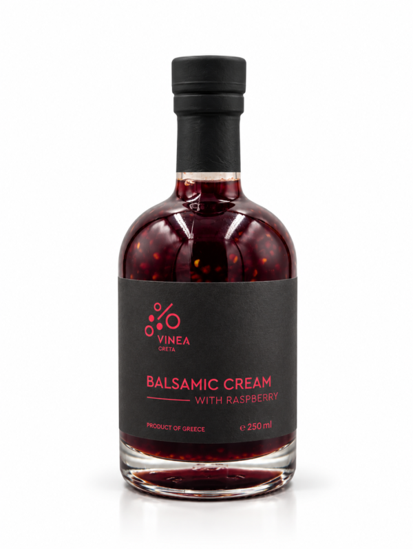 Vinea Creta Balsamic Cream Raspberry 250ml Balsamic Cream with Raspberry | Vinea Creta - 250ml